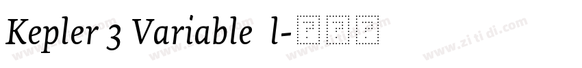 Kepler 3 Variable  l字体转换